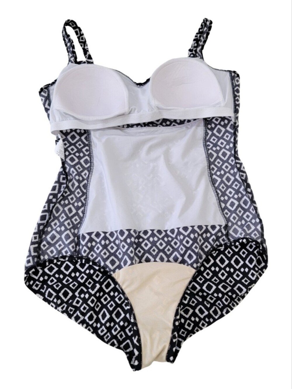 Miraclesuit Black White Geometric One Piece Swimsuit Size 16 (see measurements) - Picture 7 of 16